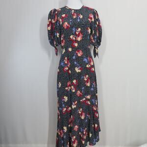 Yumi Kim Granada Puffy Sleeve Fit and Flare Sweet Darling Midi Dress Size 4